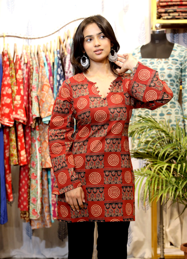 Printed Cotton Top for Women